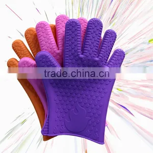 Household Kitchen Waterproof Silicone Gloves,FDA Silicone Oven Mitts thumbnail-2