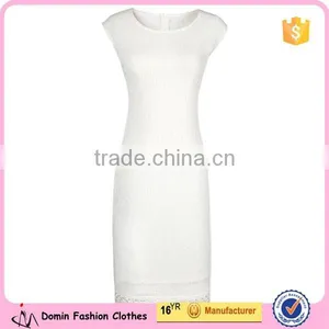Women's Noble Floral Lace Sleeveless Knee Length Bridesmaid Dress thumbnail-2