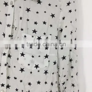 Ladies Garment Stock Lot Stars Full Print Branded Shirt thumbnail-3