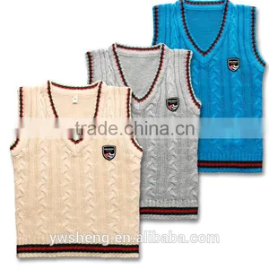 Children Sweater Knit Vest Vest Waistcoat Male Child Sweater Woolen Design Knitted Machine Price Sleeveless Sweater thumbnail-1
