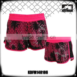 WHOLESALE WOMAN MMA SHORTS BLACK AND PINK thumbnail-1