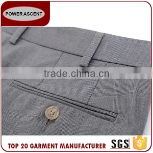 New Design Double Breast Light Grey Coat Pant Business Men Suit thumbnail-5