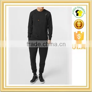 Custom Slim Fit Tracksuit Plain Cotton Tracksuit thumbnail-1