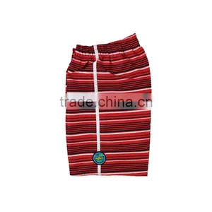 Red Stripe Digital Printing Kids Board Shorts in 100% Polyester Fabric thumbnail-3