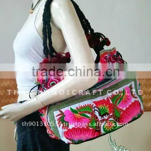 Thai Embroidered HMONG Hill Tribe Tote Hand Bag thumbnail-1