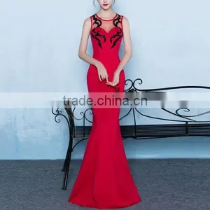 2017 Latest Design Sexy Tight Sleeveless Women's Evening Dress thumbnail-1