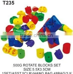500 g Educational Blocks Plastic Building Semicircle Tube Toy For Kids thumbnail-3