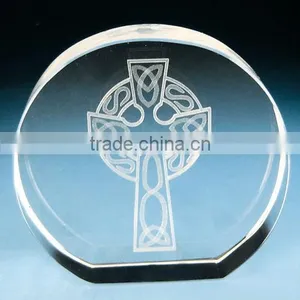 Round Shape High Quality Blank 3d Laser Crystal Glass Cube thumbnail-1