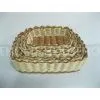 Rectangle Brown Rattan Fruit Basket Hand Made For Home , Acid-Proof thumbnail-1