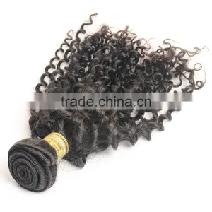 Unprocessed Virign Indian Human Hair Weaves Curly Wholesale Kinky Curly Indian Hair Extensions thumbnail-1