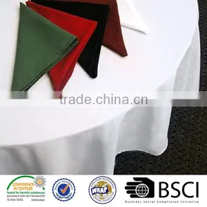 100% Spun Polyester Fabric 90" Round Tablecloth - Various Colors thumbnail-1