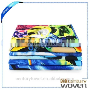 Velour Print Beach Towel/Microfiber Towel thumbnail-1