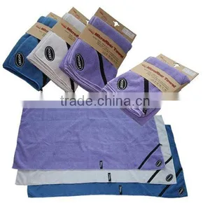 Cheap and Soft Microfiber Sports Towel With Pocket thumbnail-1