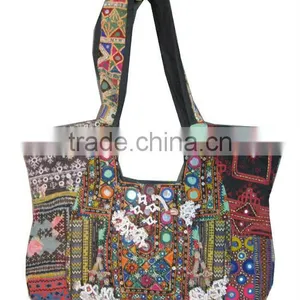 Beautifully Hand Embroidered, Patchwork and Embellished Vintage Fabric Banjara Bags thumbnail-1