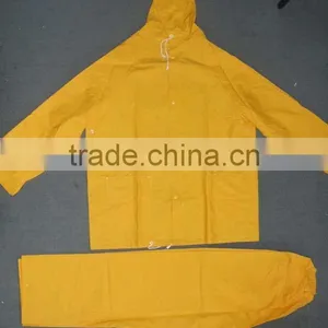 Yellow Men Poncho Raincoat With Pants thumbnail-1
