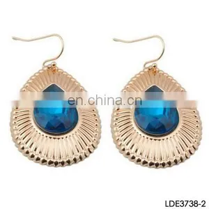Earring Rose Gold Plating Fashion 2014 Turquoise Tear Drop Earring thumbnail-1