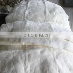 Thick and Soft Raw or Dyed Color Real Rabbit Fur Blanket thumbnail-1