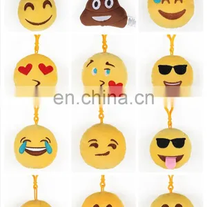 Mini Plush Toy Emoji Keychain Felt Fabric Backpack Accessories thumbnail-3