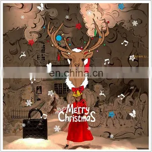 Cartoon Christmas Reindeer PVC Wall Stickers Children thumbnail-1