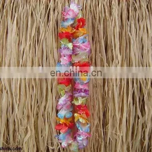 Carnival Party Mixed Color Hawaii Flower Necklace Lei HAI-0012 thumbnail-1