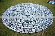 Bohemian Mandala Round Beach Tapestry Hippie Throw Yoga Mat Towel Indian Roundie 72' Round Table Cover Throw thumbnail-5
