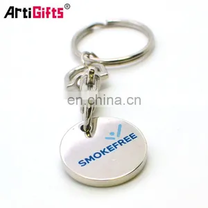 Metal Souvenir Custom Trolley Caddy Coin Keychain thumbnail-6