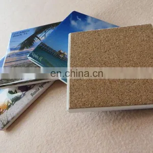 Square Customized Heat Transfer Absorbent Ceramic Beer Coasters With Logo thumbnail-4