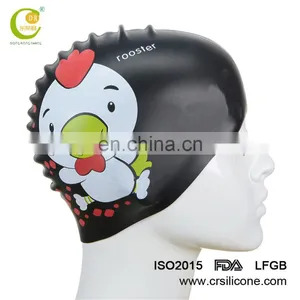 Long Hair Swim Cap Waterproof Silicone Swimming Caps For Adult Men Women Ladies thumbnail-2