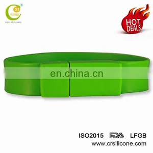 High Quality Silicone Bracelet Promotion Gift Print Logo 512mb-64gb Silicon Wristband/ Bracelet Usb 2.0 Flash Drive thumbnail-5