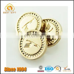 Wholesale Custom Garment Accessories Fashion Metal Gold Buttons for Suit thumbnail-2