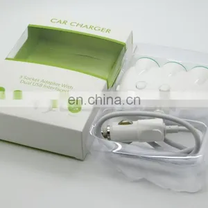 3Way Car Cigarette Lighter Socket Splitter DC Power Charger Adapter 2 USB Port 12V/24V thumbnail-2