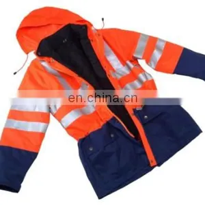 EN20471 Standard Reflective Coat Hi Vis Safety Jacket Construction Safety Rain Coat Reflective Safety Jacket thumbnail-1