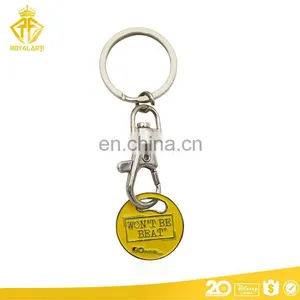 Factory Price Custom Trolly Coin Keychain With Soft Enamel Color thumbnail-1