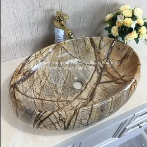 Ceramics Sanitary Ware Hand Wash Basin Art Basin Bathroom Sinks Decals thumbnail-5