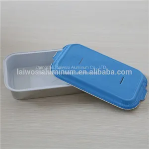 LWS Airline Serving Hot Meal Disposable Food Packing Rectangle Aluminum Foil Trays thumbnail-4