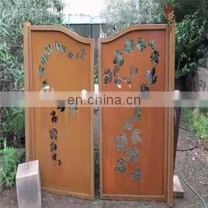 Corten Steel Villas Metal Fencing Gate for Backyard thumbnail-3