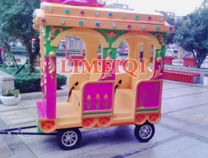 14 Seats Animal Train Funfair Rides Elephant Electric Track Train thumbnail-2