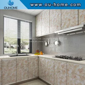 Marble Style Adhesive Oil Proof Kitchen Wall Sticker thumbnail-1