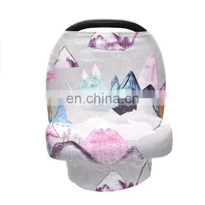 Classic Design Stretchy Car Seat Cover Baby Carseat Canopy Privacy Breastfeeding Cover Shopping Cart Cover thumbnail-3