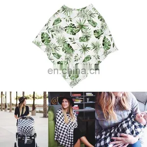 Nursing Cover Poncho Car Seat Cover Stroller Cover Maternity Top Swaddle Multi Functional Nursing Poncho Covers thumbnail-2