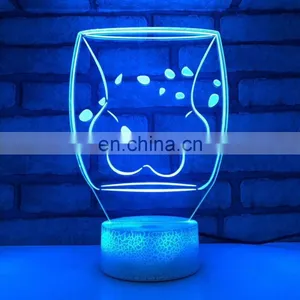 3D Led Light Optical Cat Paw Shaped Lamp With Touch Sensor Switch for Bedroom thumbnail-2