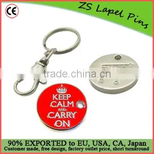 Supermarket Cart Coin Keychains/ Shopping Cart Token Coin Keychain thumbnail-1