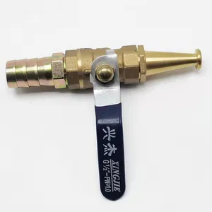 Brass 90 Degree Lever Ball Valve Fire Hose Reel Nozzle 19 mm (jet Type) thumbnail-1