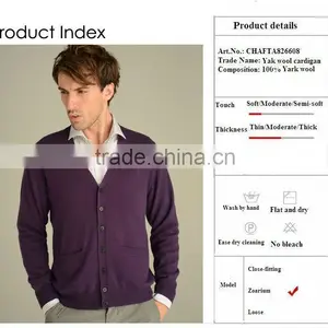 100% Yak Men Cardigans thumbnail-1