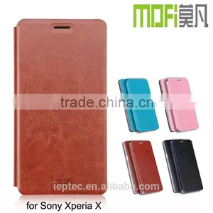 New Hot ! MOFi Case for Sony Xperia X , PU Leather Flip Case Cover for Xperia X thumbnail-1