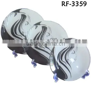 Custom Made Professional Round Art Glass Plate for Soup Plate for Daily Use thumbnail-1
