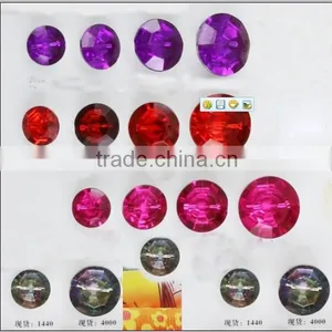 Shiny Dyeable Acryl Stone Button With Tunnel Shank thumbnail-1