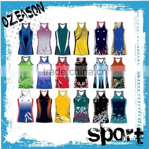 Fashion Custom Cheap Sublimation Netball Dress Uniforms thumbnail-1