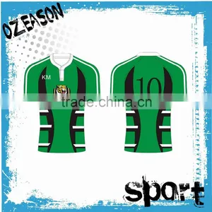 Hot Sale Custom Design Green Rugby Football Jersey From China Supplier's Choice thumbnail-5