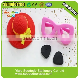 Cool 3D Slipper Shaped Rubber Puzzle Eraser Promotional thumbnail-1